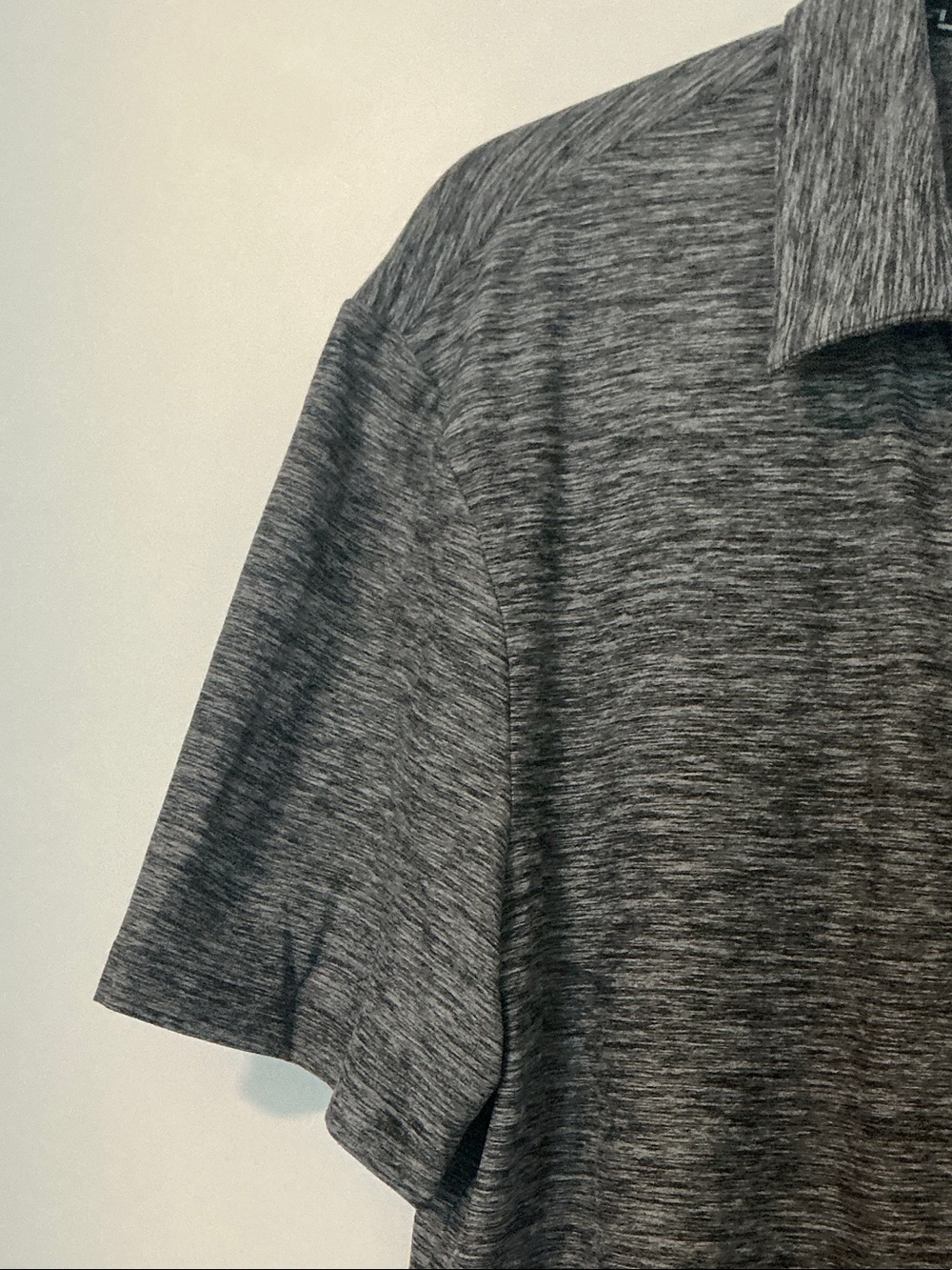 FLX Men's Charcoal Heather Polo Shirt - Picture 5 of 7
